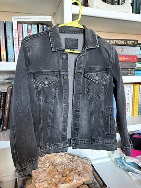 The Tomboy Trucker women’s Lucky Brand black denim jacket